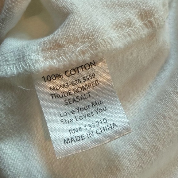 Show Me Your Mumu Trude Romper Overalls White Seasalt Sz XS - Picture 6 of 6